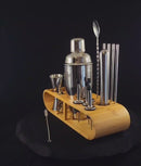 Luxe Cocktailset - Bamboe Houder - 3 Kleuren