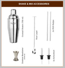 Luxe Cocktail Shaker Set - 3 Kleuren Beschikbaar