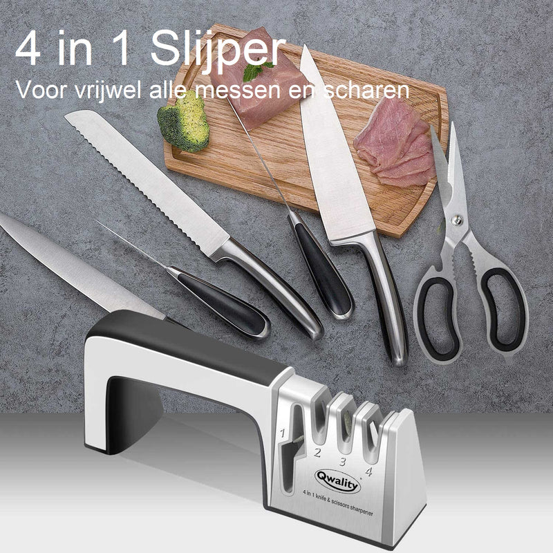 Messenslijper - Messlijper - voor messen en scharen - knife sharpener - Qwality